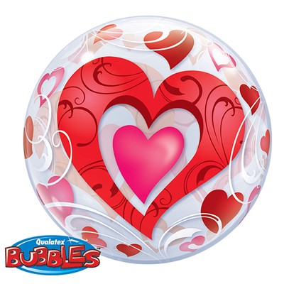 Bubble ballon med hjerte