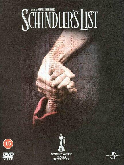 Schindlers List, DVD Movie, Krig, Steven Spielberg