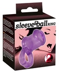 Sleeve & Ball Ring fra You2Toys – lilla fleksibel penisring