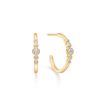 DIAMOND POETRY earrings in 14 karat gold with 0.21ct.W.SI diamonds.