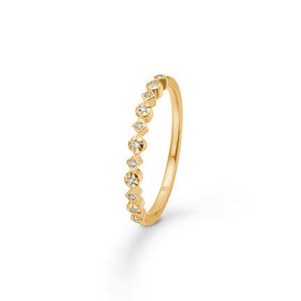 POETRY ring in 14 karat gold with diamonds | Danish design by Mads Z