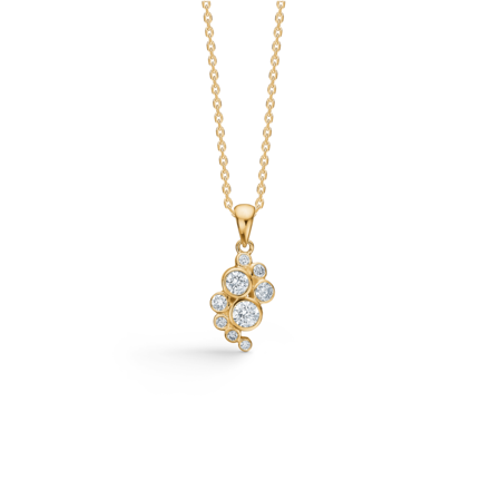 FREYA pendant in 14 karat gold with diamonds | Danish design by Mads Z