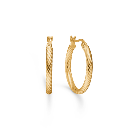 Lumin Spin hoops udført i 925 ren sterlingsølv belagt med slidstærk 18 karat forgyldning.