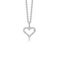 Tender Heart necklace in sterling silver with cubic zirconia