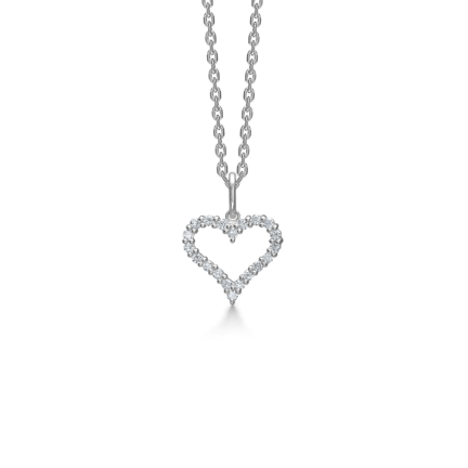 TENDER HEART pendant in 14 karat white gold | Danish design by Mads Z