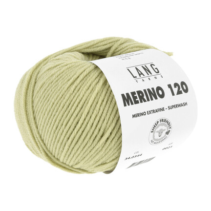 Garnnøgle fra Lang Yarns merino 120 i farven lime
