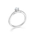 CROWN solitaire and diamond ring in 14 karat white gold | Danish design by Mads Z