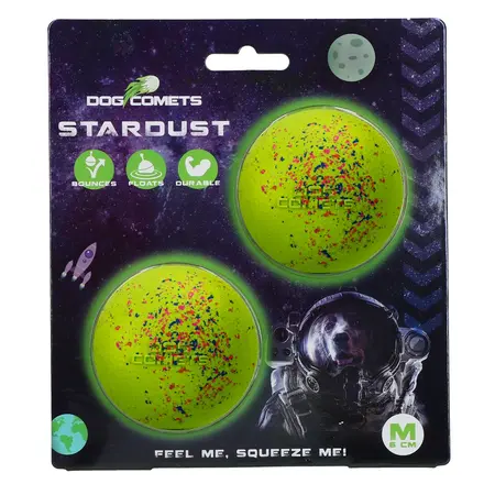 Dog Comets Ball Stardust ø6cm - 2 pak, grøn