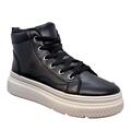 Sorte ankel sneakers hvid sål