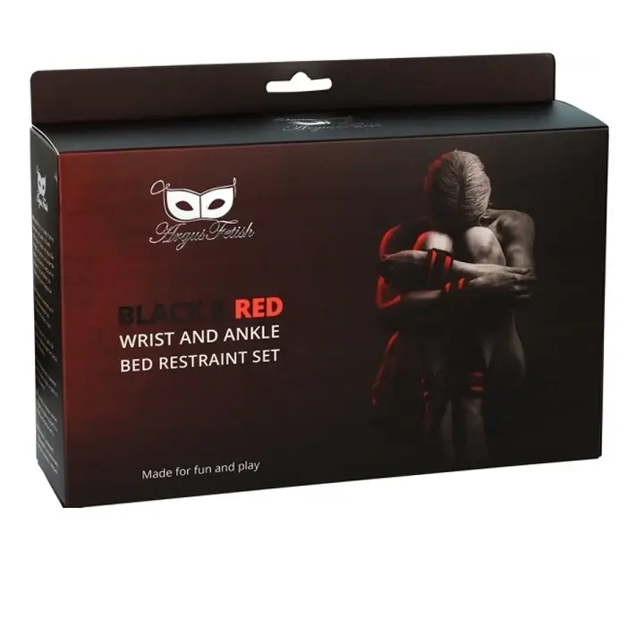 Black & Red Wrist Ankle Bed Restraint