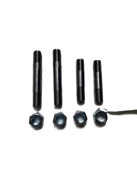 Hydraulics - Lift Cylinder - Support Bolt Set - 4 pcs. 4 pcs. supports 2 pcs. nuts (fig. 15, 16, 17 in image) Total Length: 64/84 mm Fits: TEA20, FE35 Danish produced and specially manufactured by Aparts.dk OEM ref. 184378M1, 184379M1, 35343