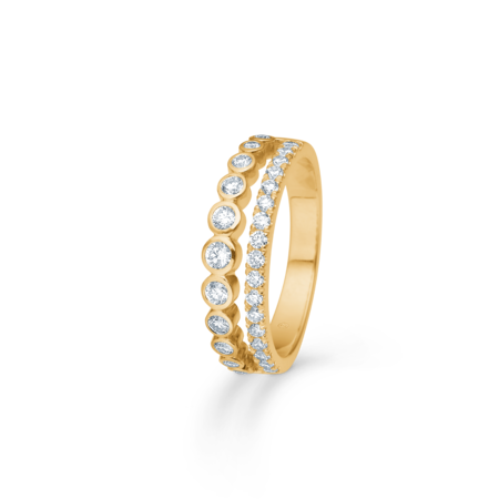 Diamond Duet ring i 14 karat guld