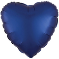 Hjerteballon med navn navy blå