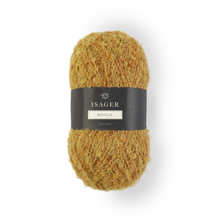 isager boucle i farve 65 gylden gul