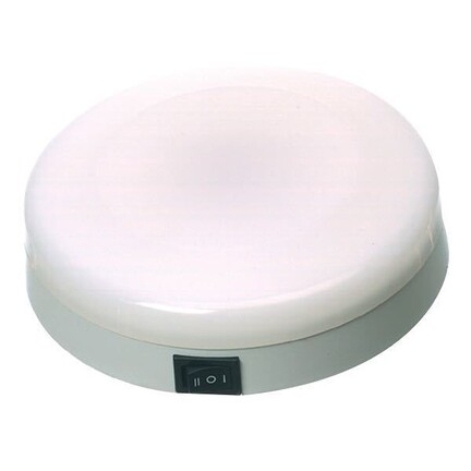 12V loftslampe Ø140 mm med rødt natlys til båd