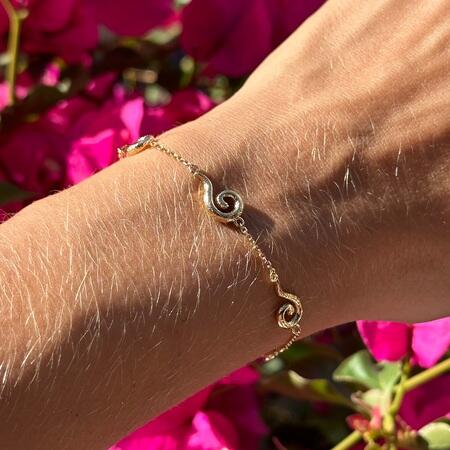 Curiosity bracelet in gold-plated silver | Studio Z