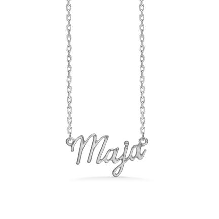 Name Tag Necklace Maja - halskæde med navn - navnehalskæde i sterling sølv