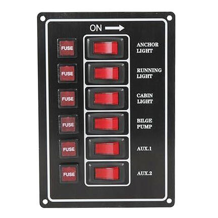 El panel 6 kontakter 12V