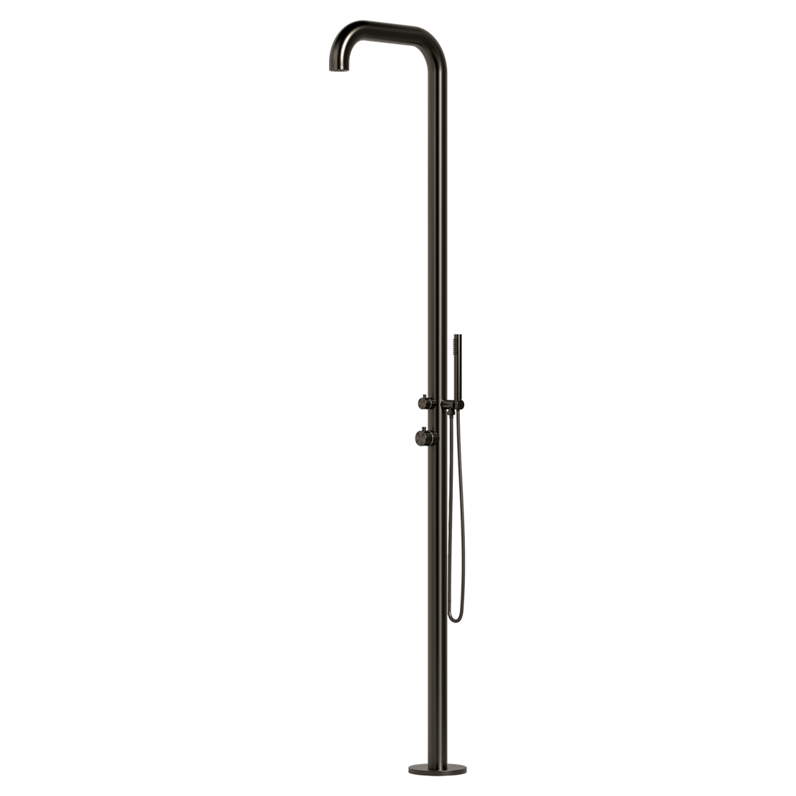 Sined CHIA CANNA FUCILE - Edelstahldusche mit Handbrause in Gunmetal