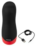 Masturbator 01 genopladelig med varme, vakuum og vibration fra WYNE