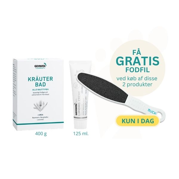 Gehwol Urtebad + Fodcreme + GRATIS fodfil