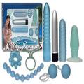 The Turquoise Pleasure Set – 8-delt erotisk sæt med dildo og vibrator