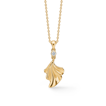 MONARCH pendant in 14 karat gold with diamond | Danish design by Mads Z