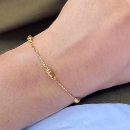 Acorn bracelet in gold plated silver | Studio Z