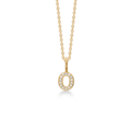 TENDER LOVE O pendant in 14 karat gold with diamonds | Danish design by Mads Z