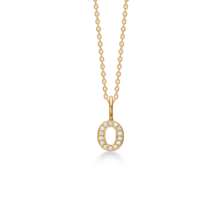 TENDER LOVE O pendant in 14 karat gold with diamonds | Danish design by Mads Z