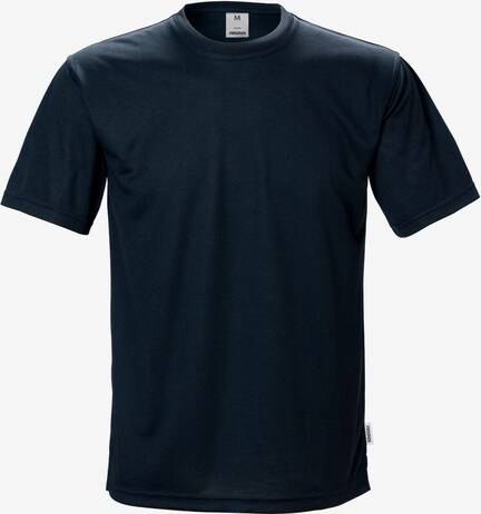 Coolmax® Funktionel T-shirt 918 i Marine - Svedtransporterende og hurtigtørrende T-shirt med Coolmax® Dacron fibre. Rund hals og forlænget ryg for optimal komfort.