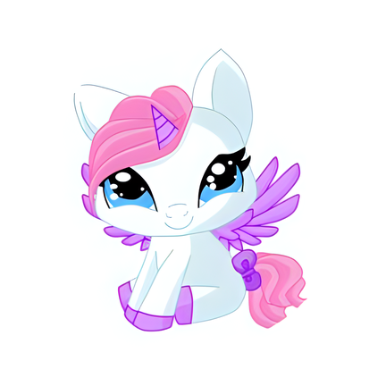 Enhjørning sukkerprint med vinget pastelpony