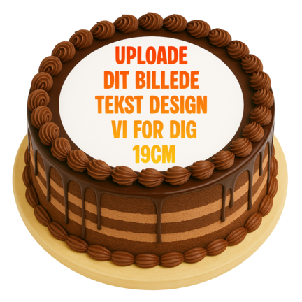 Sukerdruck rund 19 cm - Bild und Text hochladen, wir gestalten und drucken auf Esspapier.