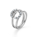 CROWN TIARA diamond ring in 14 karat white gold | Danish design by Mads Z