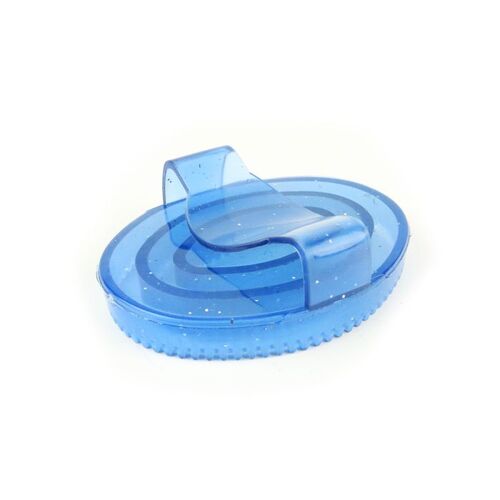 Billede af Plastik gnubber med glimmer - blå