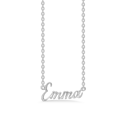 Name Tag Necklace Emma - halskæde med navn - navnehalskæde i sterling sølv