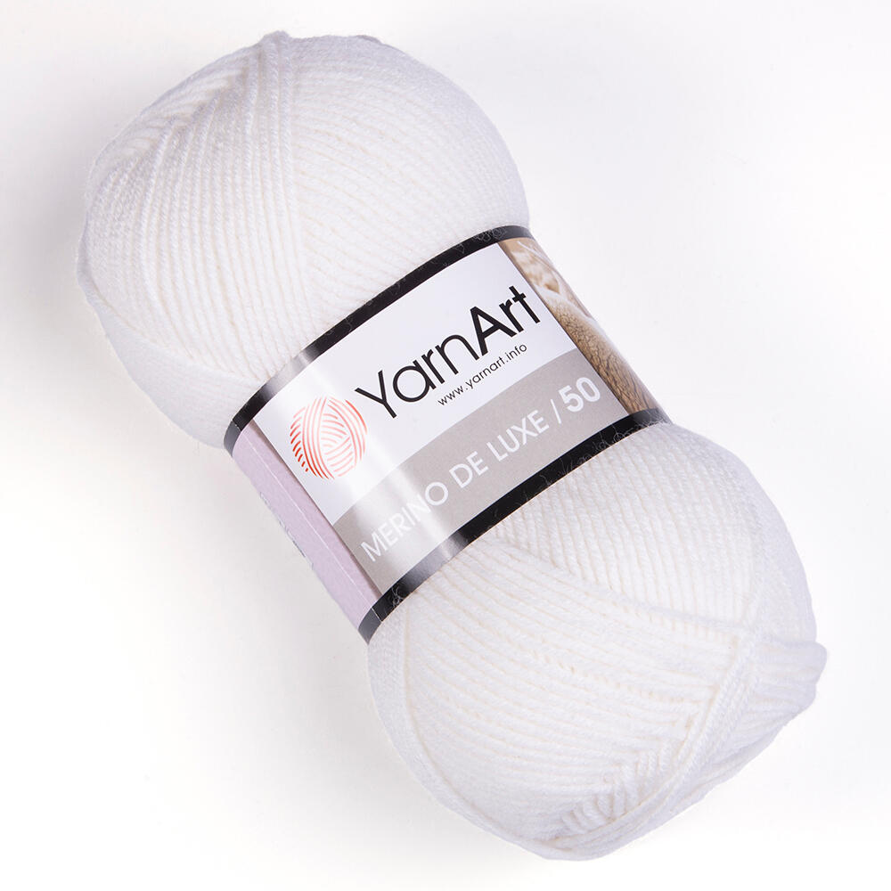 Yarnart Merino De Luxe 50 100g 280m 501 Garn Universet Dk