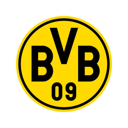Borussia Dortmund BVB-logo som rundt sukkerprint til fodboldkage