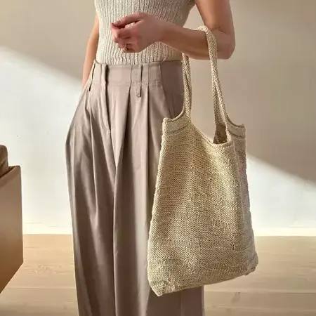 tide loop tee otherloops strikket taske stoerrelse 2 garn trio 2 linen og japansk bomuld 59 fra isager