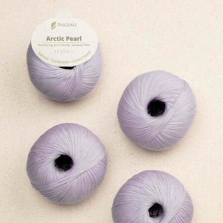 4 garnnoegler i kvaliteten arctic pearl fra pascuali i farven 11 crocus