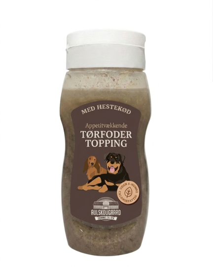 Tørfoder topping med hest 300ml.