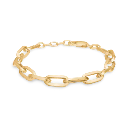 Link Chain Bracelet - Link kæde armbånd i forgyldt sølv
