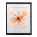 lille maleri orange blomst 22x27cm