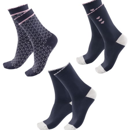 Waldhausen Lucky Hearts strømper til børn - 3-pak