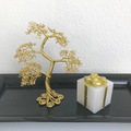 wire træ guld bonsai 17 cm brugskunst