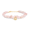 Urchin Elegance stone bracelet made in 925 pure sterling silver plated with 18 carat gold plating with pink zirconia.