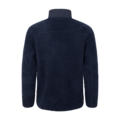 Set bagfra: Matterhorn Pasang navyblå fleecejakke. Sherpa-fleece af genanvendt polyester med specielt materiale på brystet. To sidelommer, en brystlomme og elastiske manchetter.