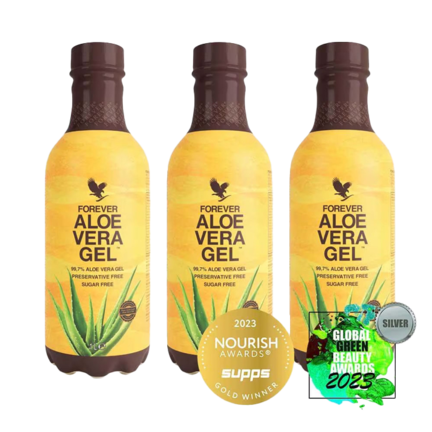 TriPak med 3 stk. Forever Aloe vera drikkegel naturel