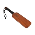 Zado Tools Paddle 39,5 cm – træpaddle med sort læderhåndtag til BDSM og dominansleg.