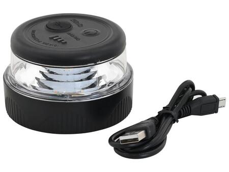 LED Katastrofeblink magnetisk - Opladeligt SOS lygte